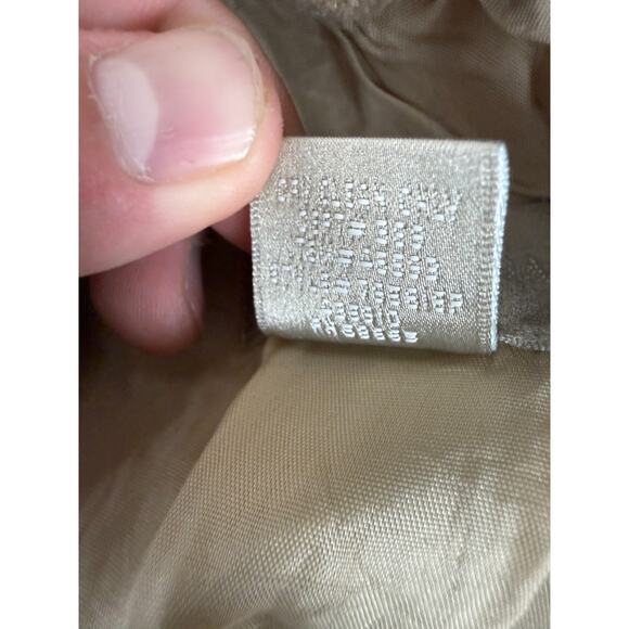 Nordstrom Petite Size SP Linen Blend Casual Button Top Collar Long Sleeve Beige - Picture 7 of 8